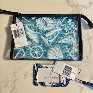 NWT Vera Bradley clear beach wristlet & luggage tag